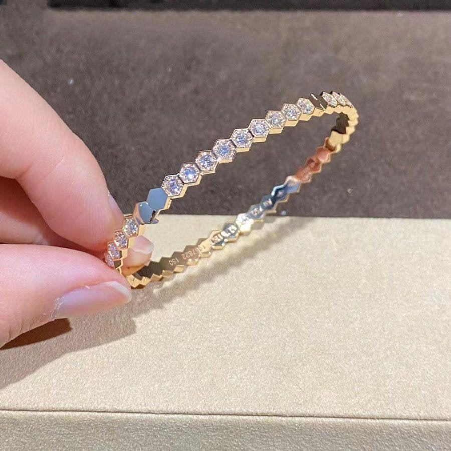 [LunaMar]BEE LOVE GOLD BRACELET FULL DIAMOND