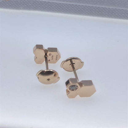 [LunaMar]BEE LOVE ROSE GOLD DIAMOND EARRINGS