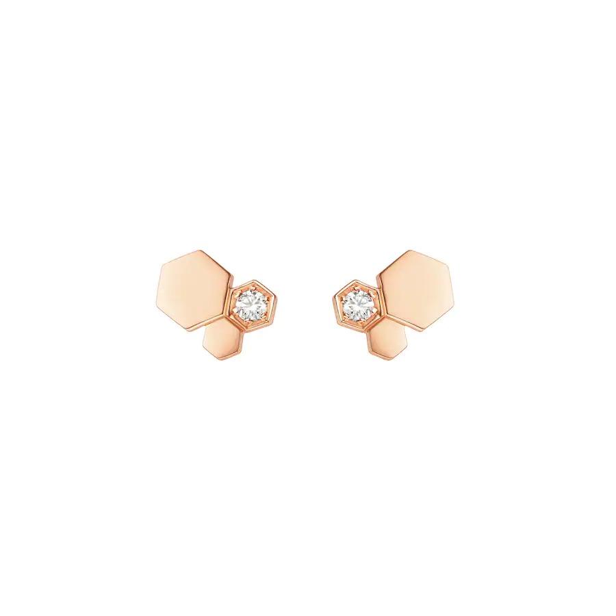 [LunaMar]BEE LOVE ROSE GOLD DIAMOND EARRINGS