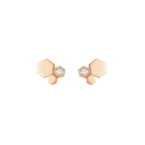 [LunaMar]BEE LOVE ROSE GOLD DIAMOND EARRINGS