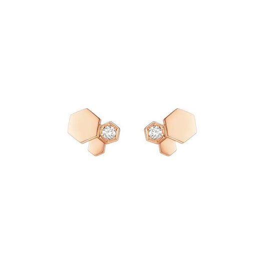 [LunaMar]BEE LOVE ROSE GOLD DIAMOND EARRINGS