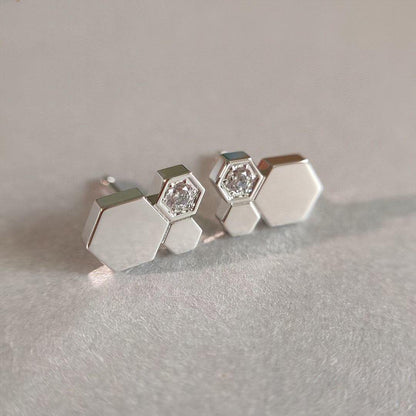 [LunaMar]BEE LOVE SILVER DIAMOND EARRINGS