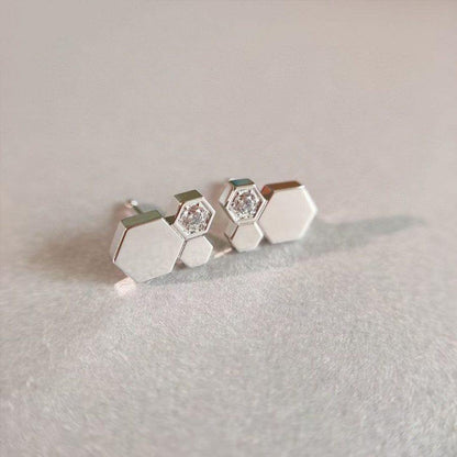 [LunaMar]BEE LOVE SILVER DIAMOND EARRINGS