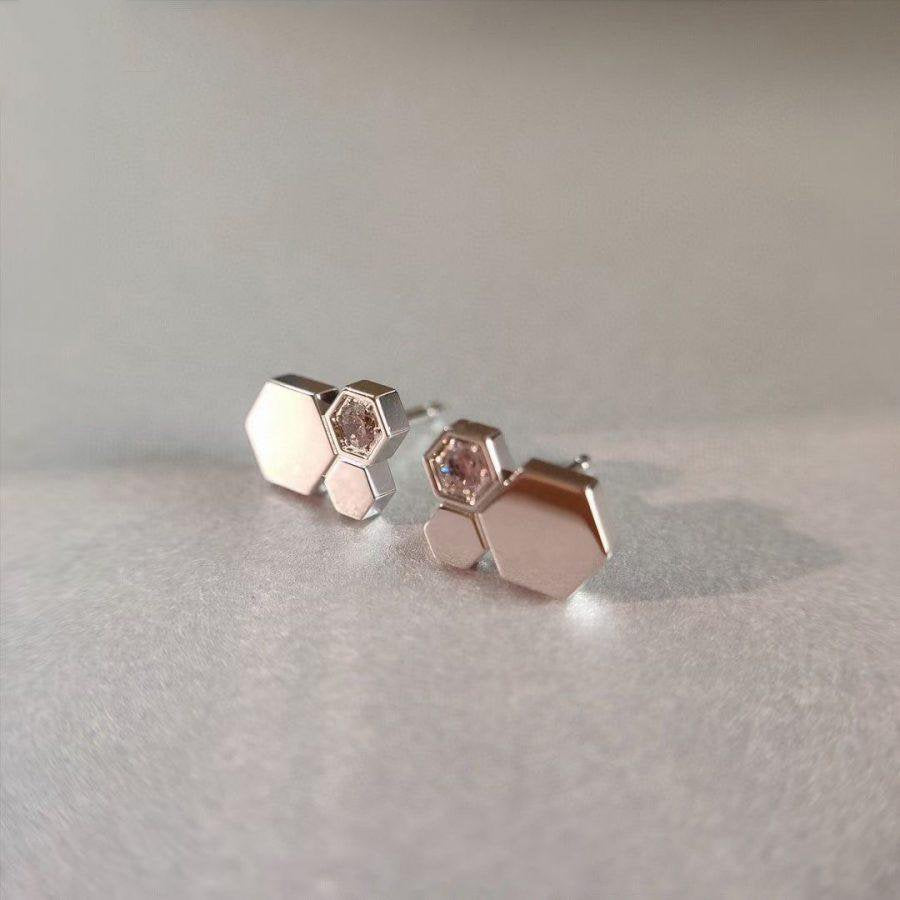 [LunaMar]BEE LOVE SILVER DIAMOND EARRINGS