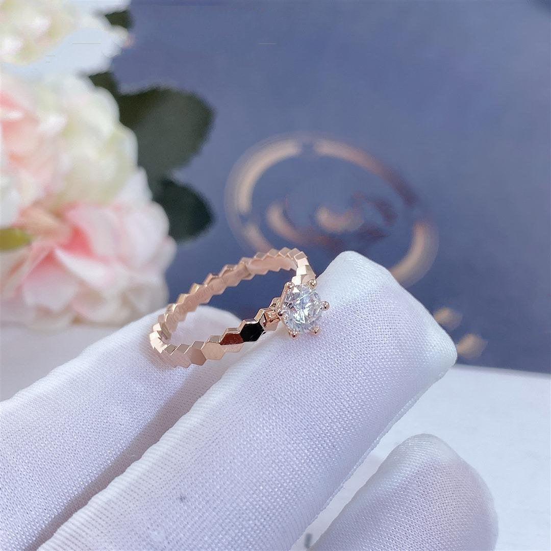 [LunaMar]BEE LOVE RING ROSE GOLD 1 DIAMOND