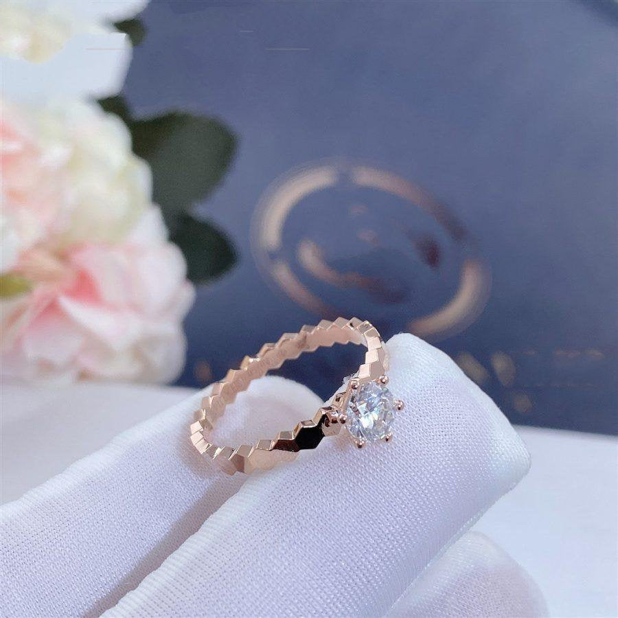 [LunaMar]BEE LOVE RING ROSE GOLD 1 DIAMOND