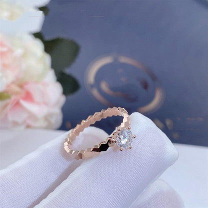 [LunaMar]BEE LOVE RING ROSE GOLD 1 DIAMOND