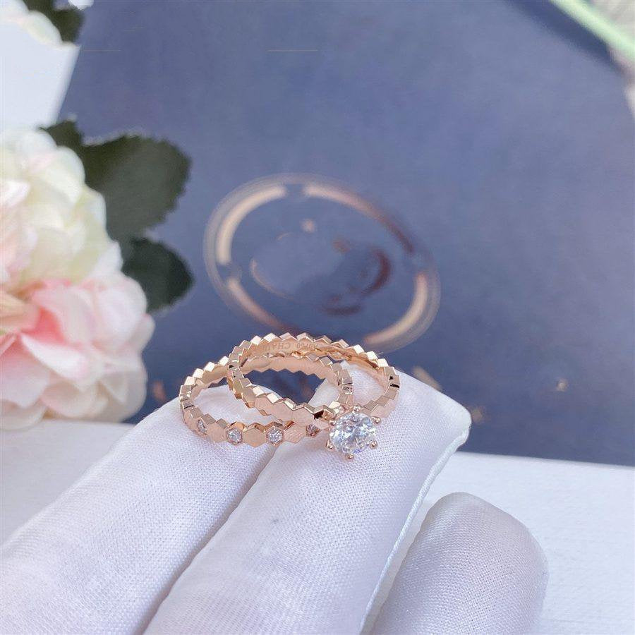 [LunaMar]BEE LOVE RING ROSE GOLD 1 DIAMOND