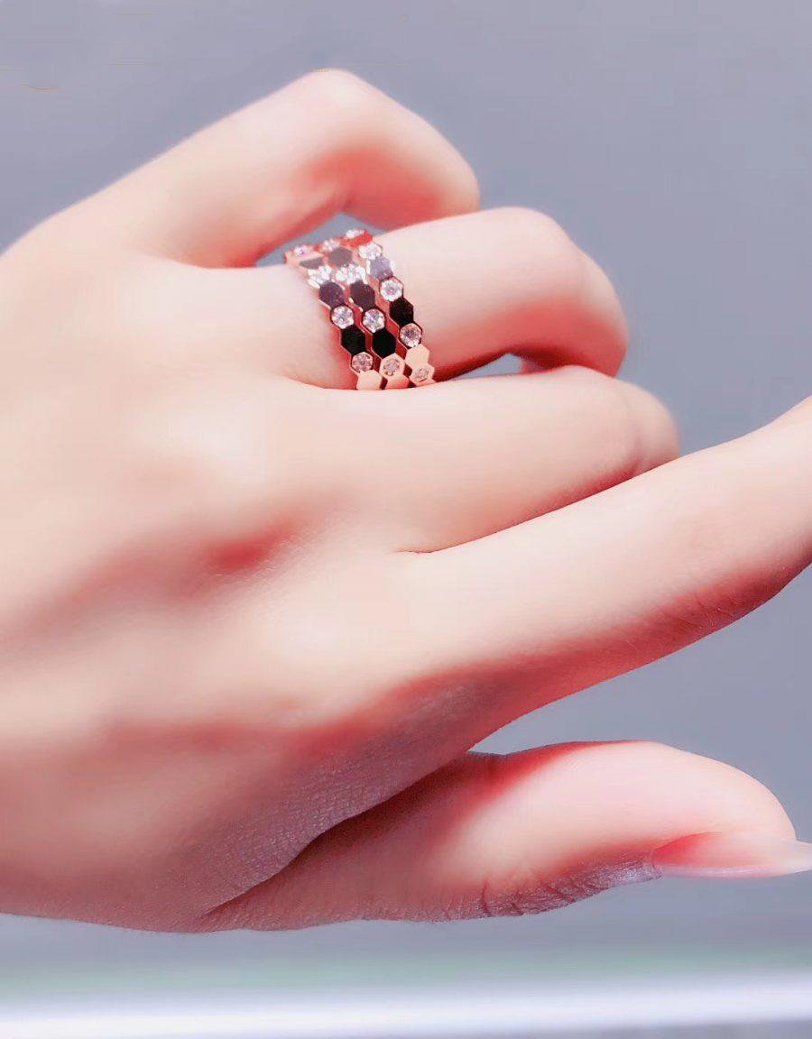 [LunaMar]BEE LOVE RING ROSE GOLD DIAMOND