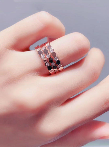 [LunaMar]BEE LOVE RING ROSE GOLD DIAMOND