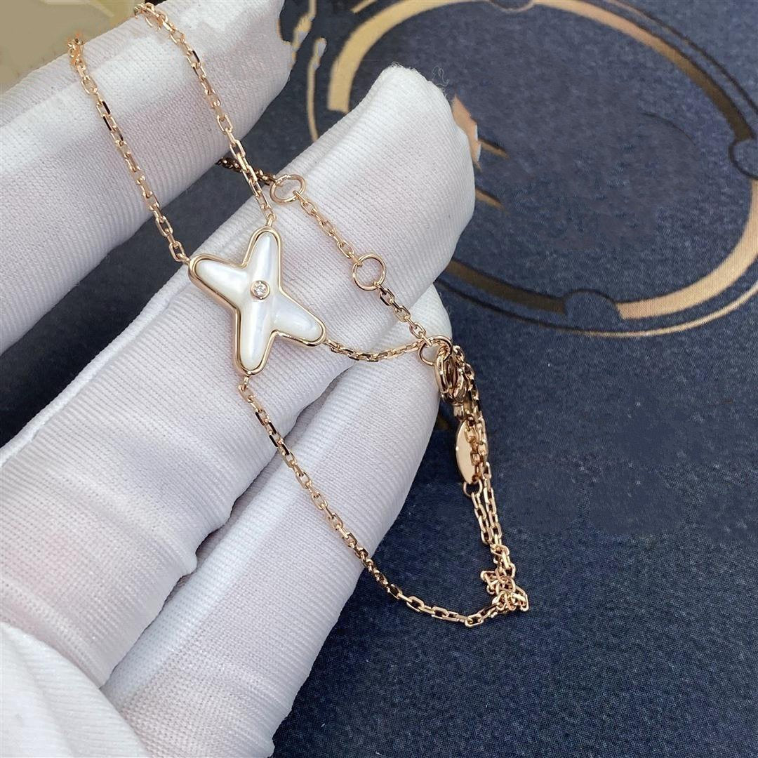 [LunaMar]JEUX BRACELET WHITE MOP ROSE GOLD 1 DIAMOND