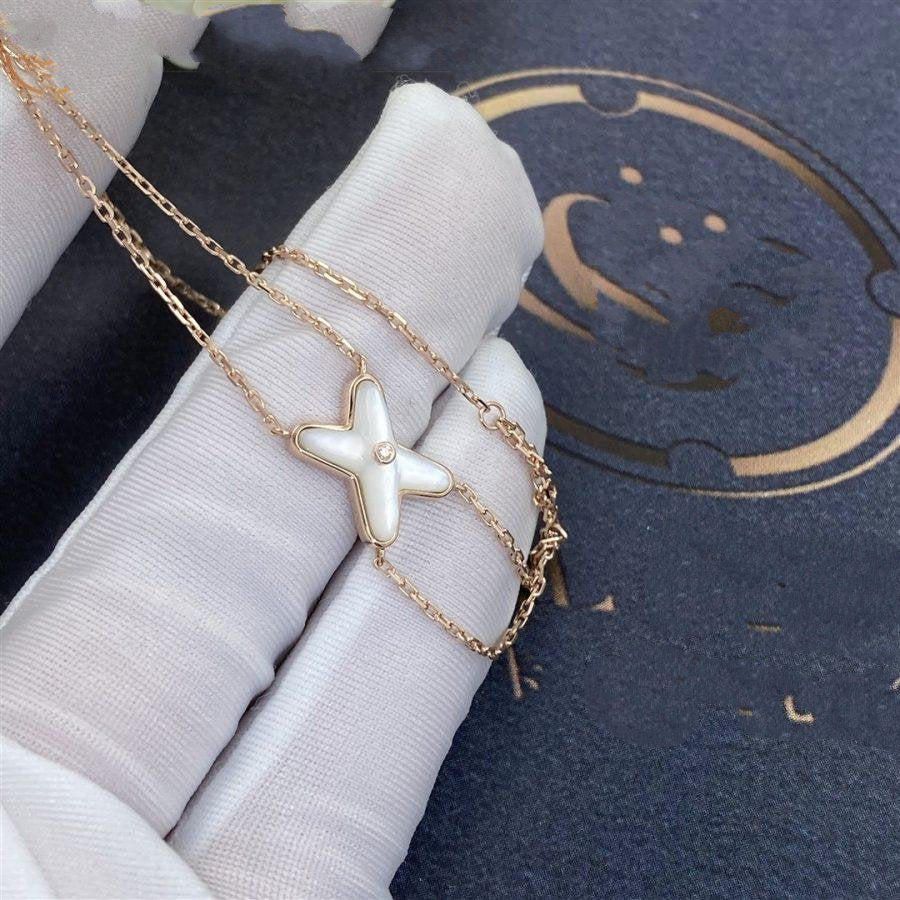 [LunaMar]JEUX BRACELET WHITE MOP ROSE GOLD 1 DIAMOND