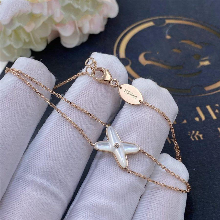 [LunaMar]JEUX BRACELET WHITE MOP ROSE GOLD 1 DIAMOND