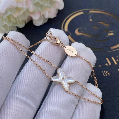 [LunaMar]JEUX BRACELET WHITE MOP ROSE GOLD 1 DIAMOND