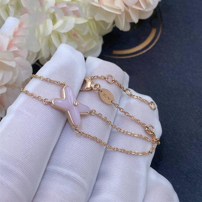 [LunaMar]JEUX BRACELET PINK MOP ROSE GOLD 1 DIAMOND