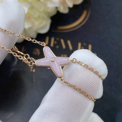 [LunaMar]JEUX BRACELET PINK MOP ROSE GOLD 1 DIAMOND