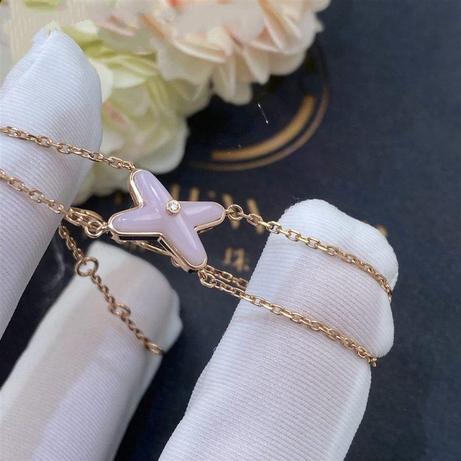 [LunaMar]JEUX BRACELET PINK MOP ROSE GOLD 1 DIAMOND