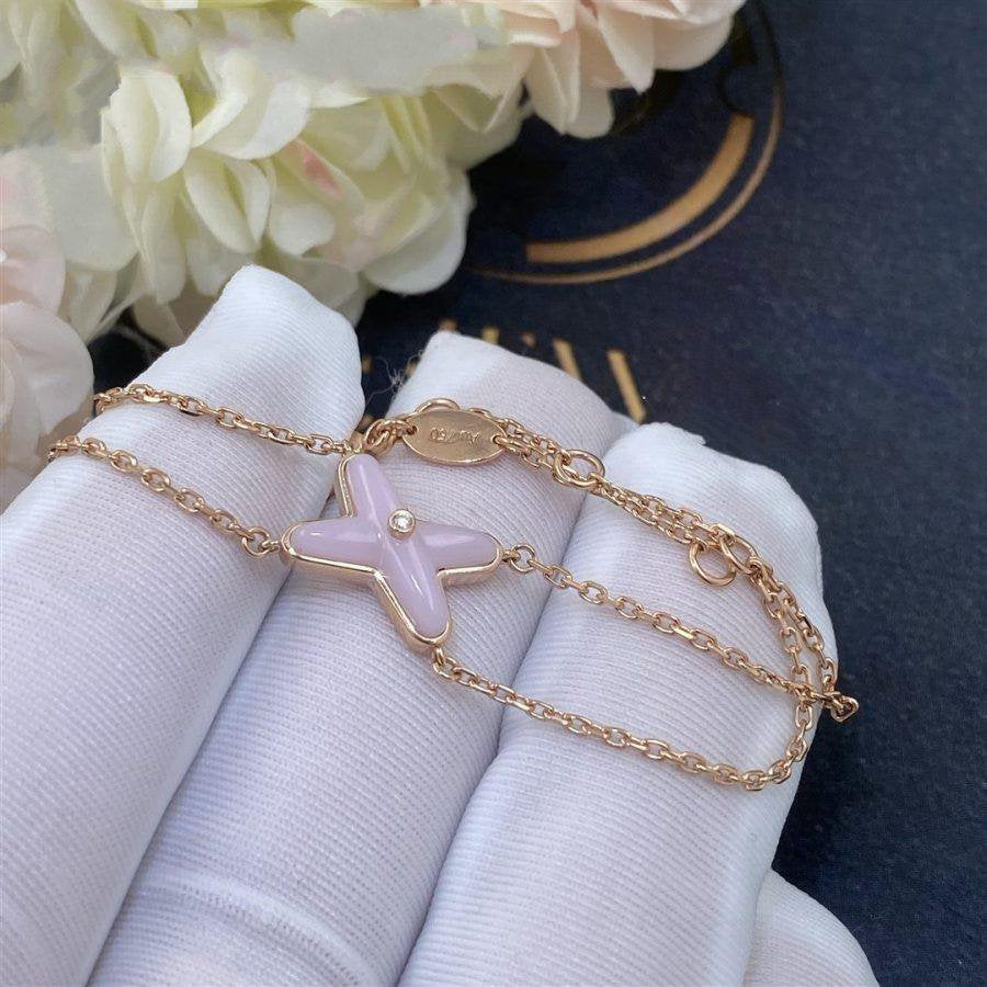 [LunaMar]JEUX BRACELET PINK MOP ROSE GOLD 1 DIAMOND