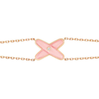 [LunaMar]JEUX BRACELET PINK MOP ROSE GOLD 1 DIAMOND