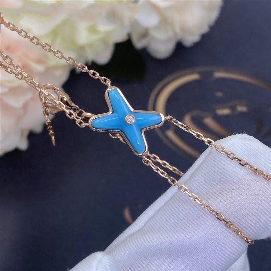 [LunaMar]JEUX BRACELET TURQUOISE ROSE GOLD 1 DIAMOND