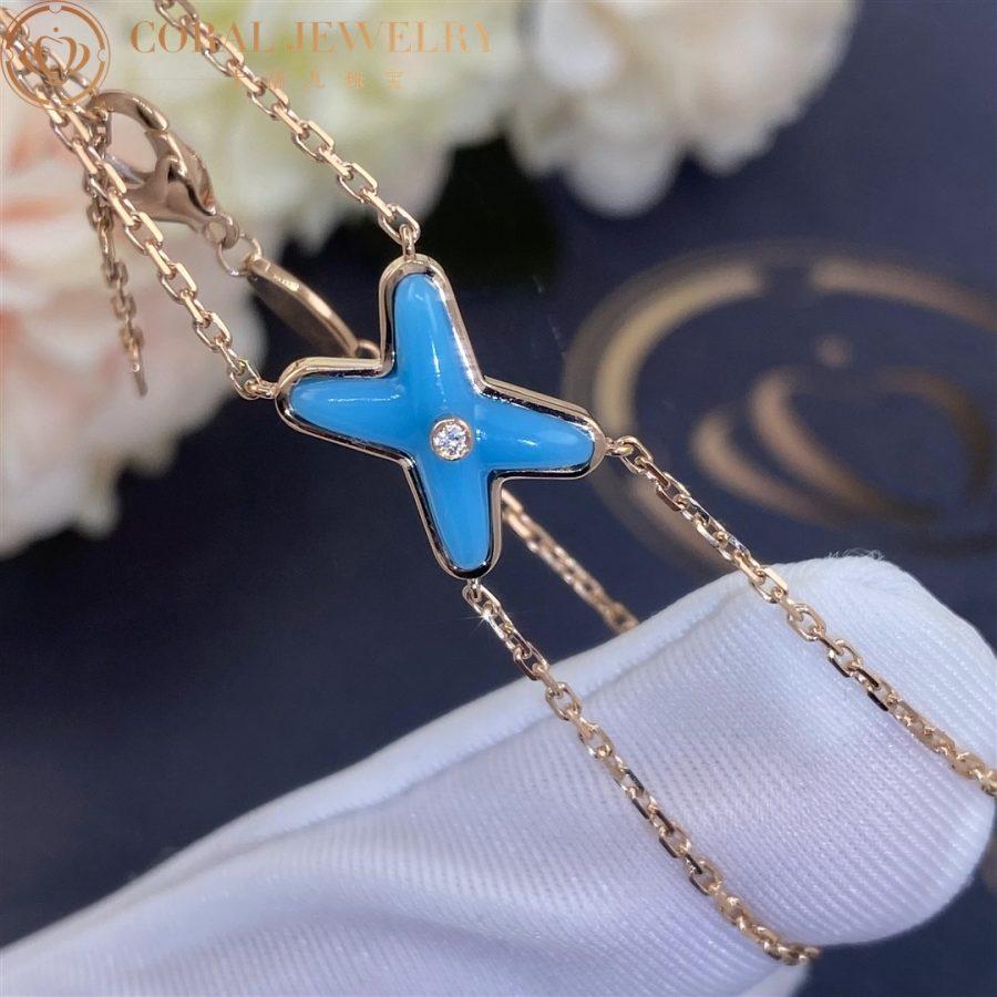 [LunaMar]JEUX BRACELET TURQUOISE ROSE GOLD 1 DIAMOND