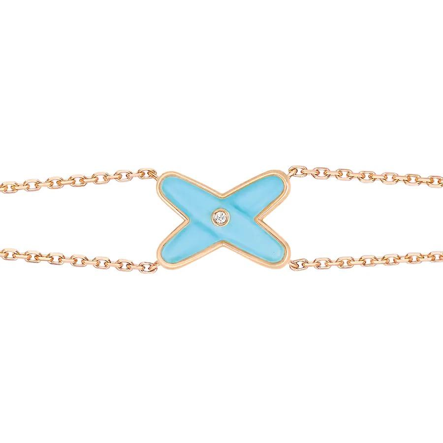 [LunaMar]JEUX BRACELET TURQUOISE ROSE GOLD 1 DIAMOND