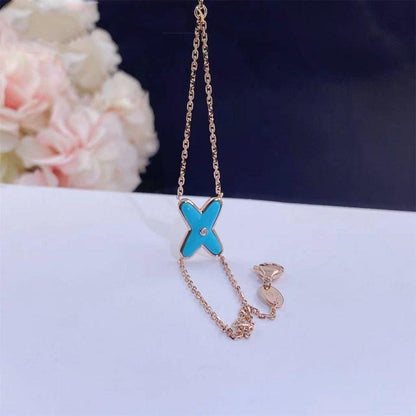 [LunaMar]JEUX BRACELET TURQUOISE ROSE GOLD 1 DIAMOND