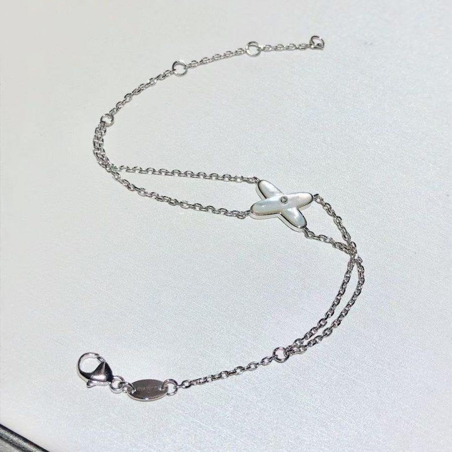 [LunaMar]JEUX BRACELET WHITE MOP SILVER 1 DIAMOND