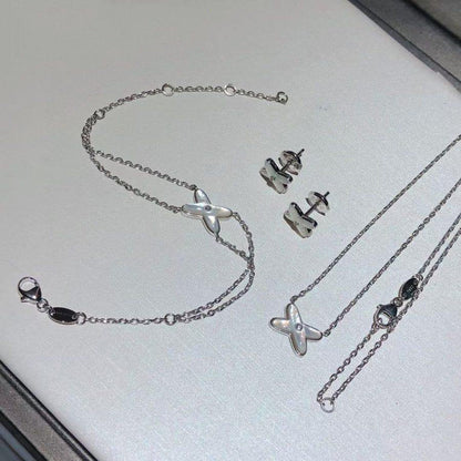 [LunaMar]JEUX BRACELET WHITE MOP SILVER 1 DIAMOND