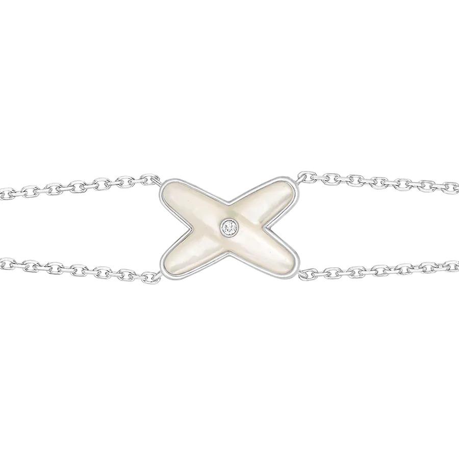 [LunaMar]JEUX BRACELET WHITE MOP SILVER 1 DIAMOND
