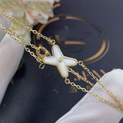 [LunaMar]JEUX BRACELET WHITE MOP GOLD 1 DIAMOND