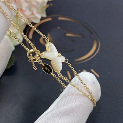 [LunaMar]JEUX BRACELET WHITE MOP GOLD 1 DIAMOND