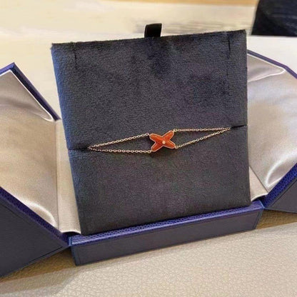[LunaMar]JEUX BRACELET CARNELIAN ROSE GOLD 1 DIAMOND