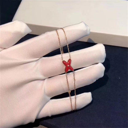 [LunaMar]JEUX BRACELET CARNELIAN ROSE GOLD 1 DIAMOND