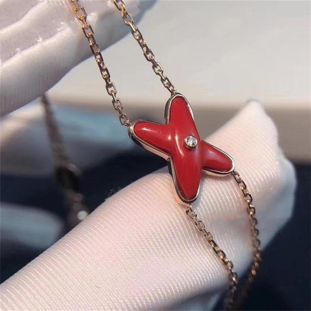 [LunaMar]JEUX BRACELET CARNELIAN ROSE GOLD 1 DIAMOND