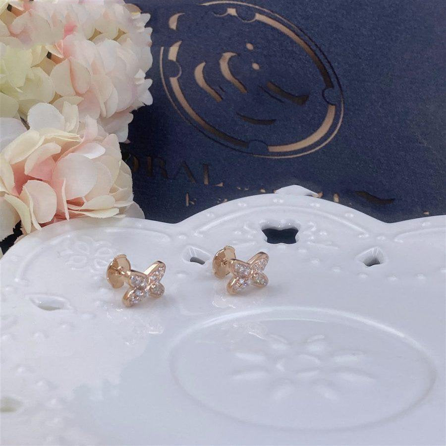 [LunaMar]JEUX DE ROSE GOLD DIAMOND EARRINGS