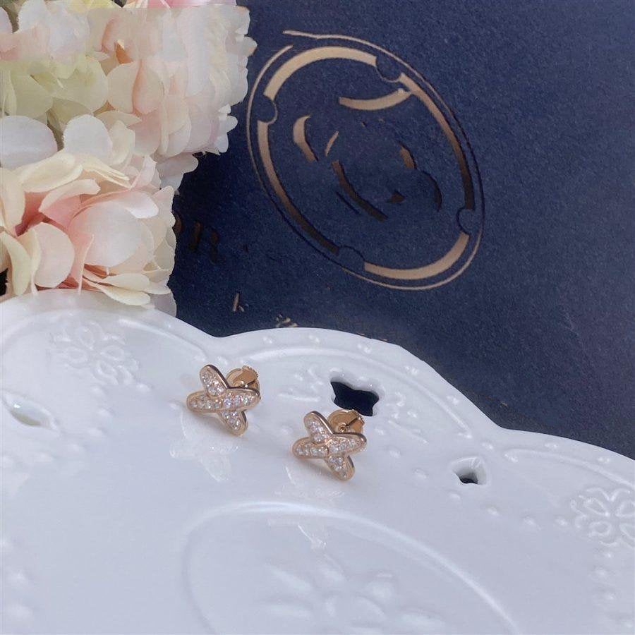 [LunaMar]JEUX DE ROSE GOLD DIAMOND EARRINGS