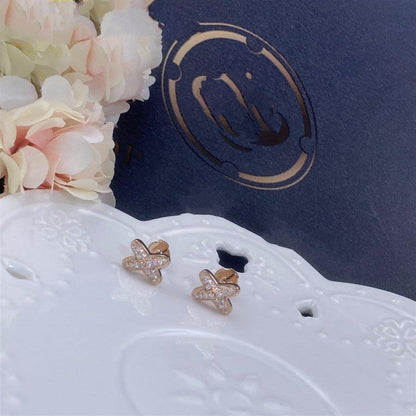 [LunaMar]JEUX DE ROSE GOLD DIAMOND EARRINGS