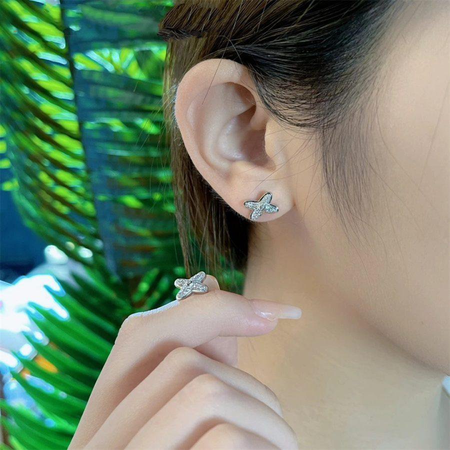 [LunaMar]JEUX DE SILVER DIAMOND EARRINGS