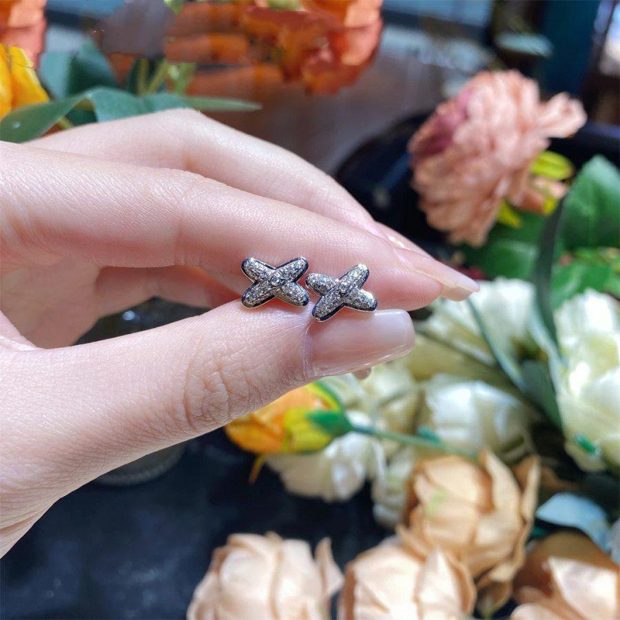 [LunaMar]JEUX DE SILVER DIAMOND EARRINGS
