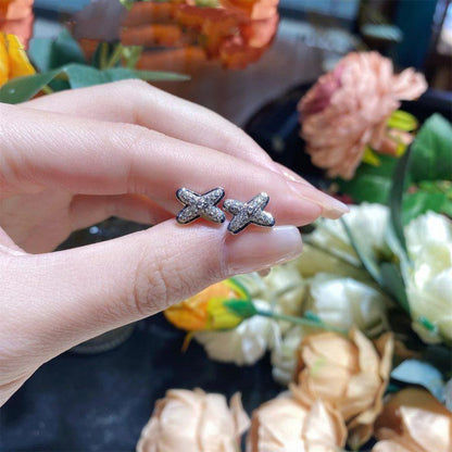 [LunaMar]JEUX DE SILVER DIAMOND EARRINGS