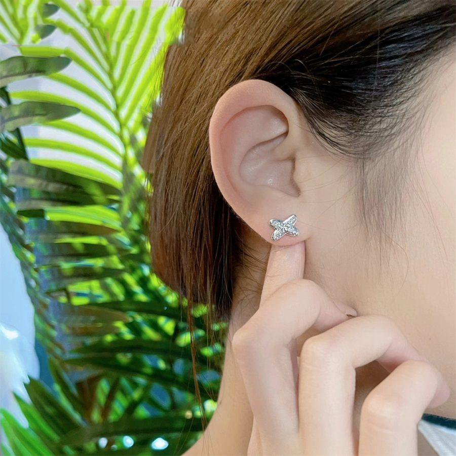 [LunaMar]JEUX DE SILVER DIAMOND EARRINGS