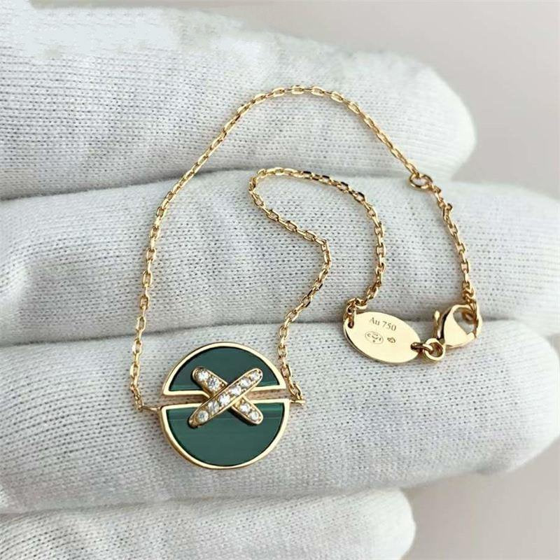 [LunaMar]JEUX DE BRACELET MALACHITE ROSE GOLD DIAMONDS
