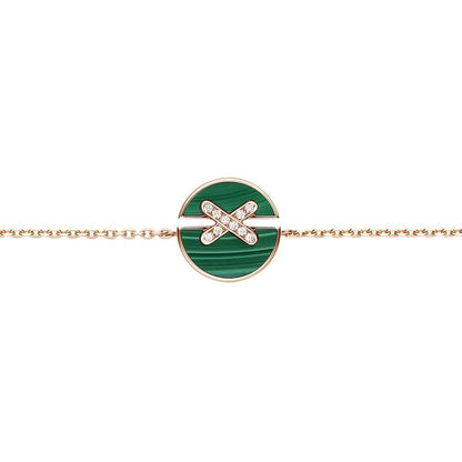 [LunaMar]JEUX DE BRACELET MALACHITE ROSE GOLD DIAMONDS