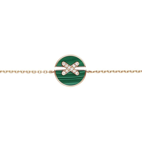 [LunaMar]JEUX DE BRACELET MALACHITE ROSE GOLD DIAMONDS
