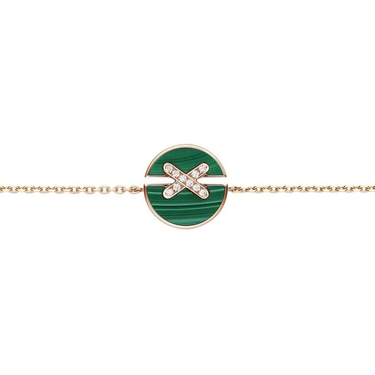 [LunaMar]JEUX DE BRACELET MALACHITE ROSE GOLD DIAMONDS