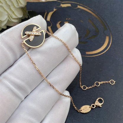 [LunaMar]JEUX DE BRACELET ONYX ROSE GOLD DIAMOND