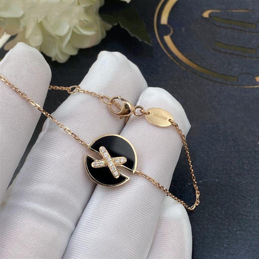 [LunaMar]JEUX DE BRACELET ONYX ROSE GOLD DIAMOND