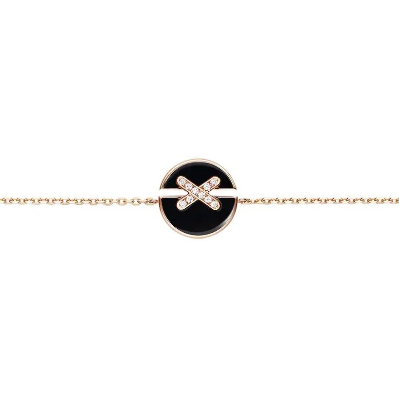 [LunaMar]JEUX DE BRACELET ONYX ROSE GOLD DIAMOND
