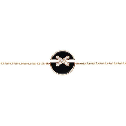 [LunaMar]JEUX DE BRACELET ONYX ROSE GOLD DIAMOND